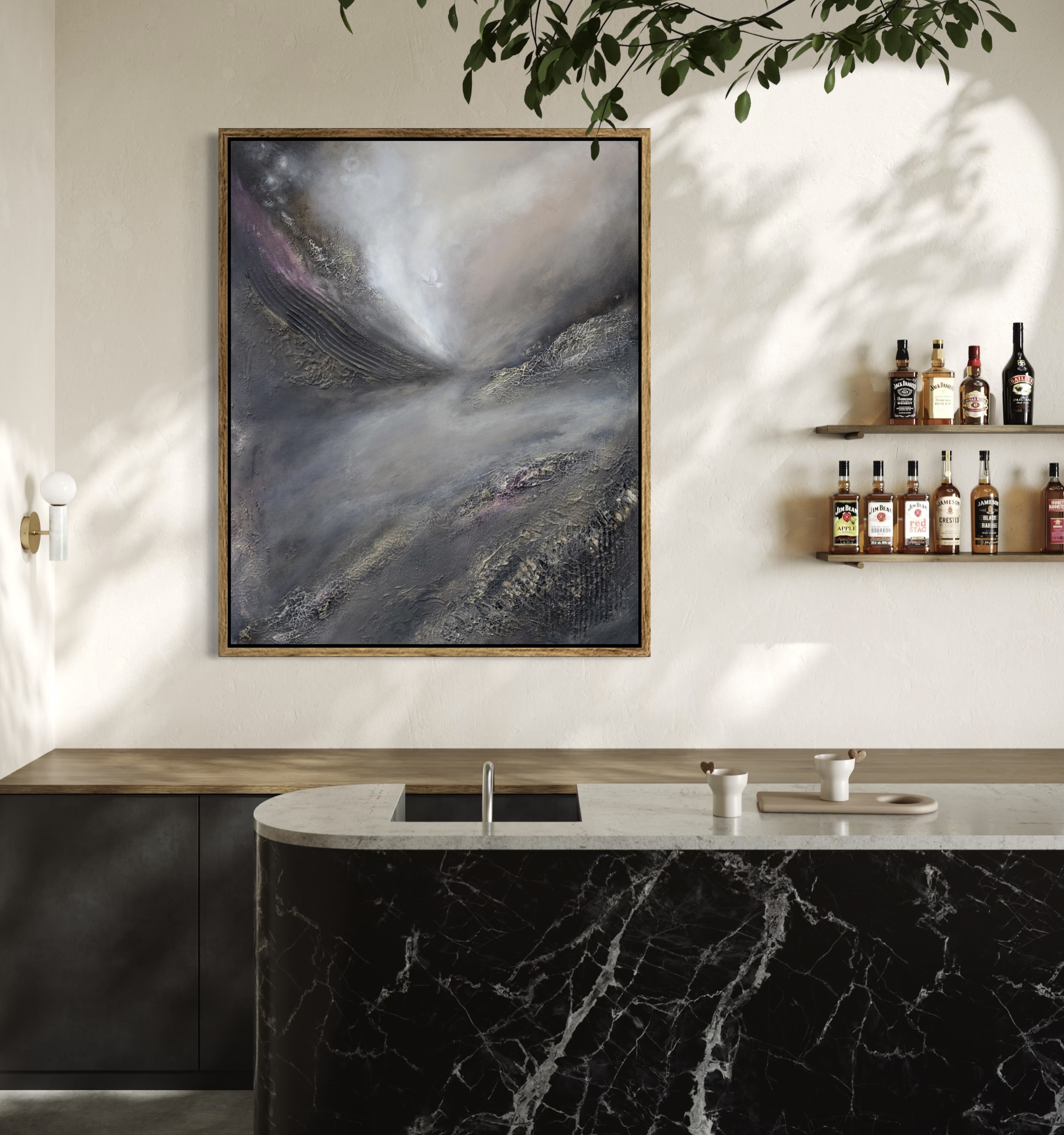 Through the Dark Times — original artwork, semi-abstract, Sanna Andersson