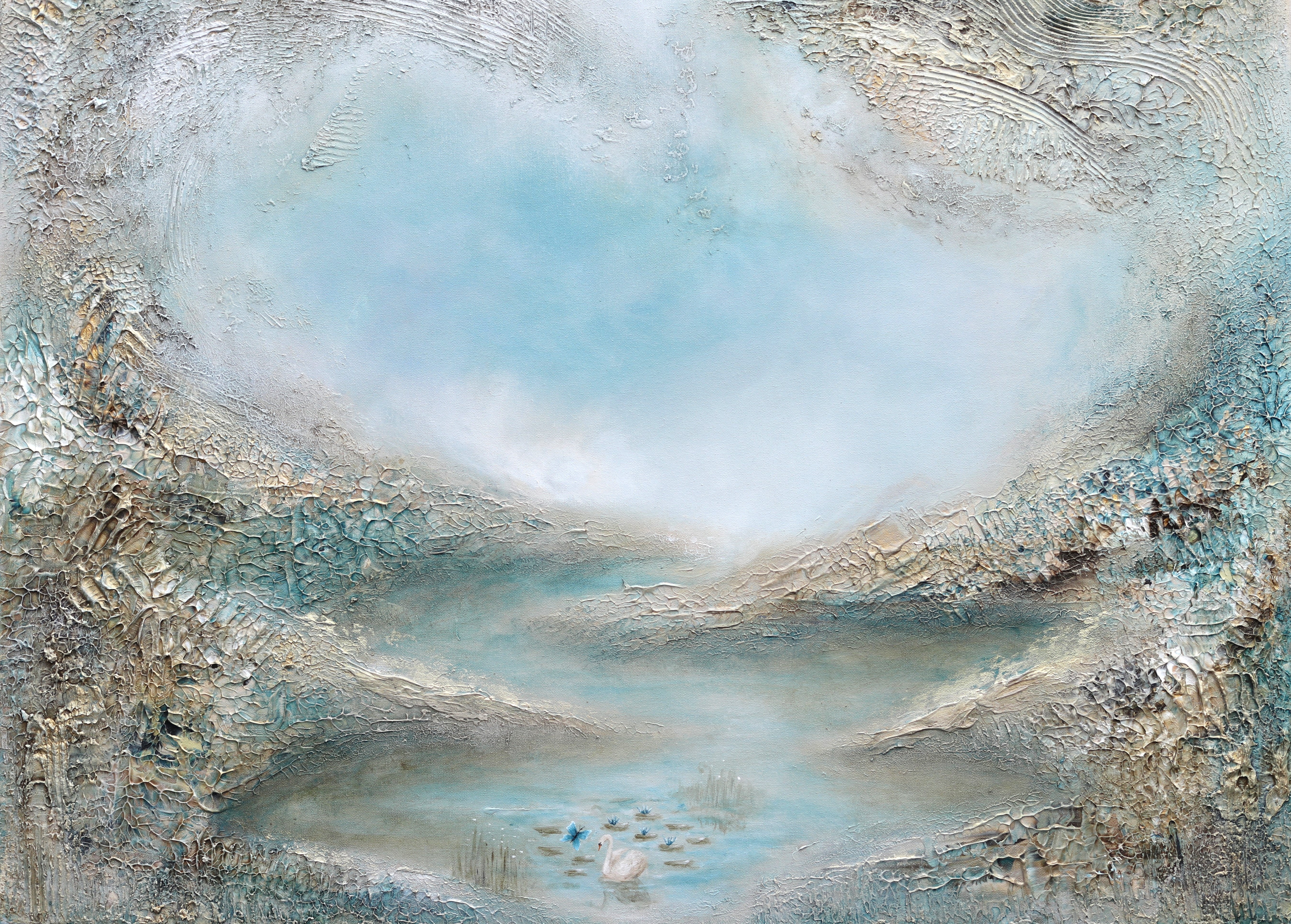 It all starts here — taideprintti 100x70cm, semiabstrakti, Sanna Andersson - Ennakkovaraus